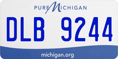 MI license plate DLB9244