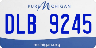 MI license plate DLB9245