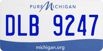 MI license plate DLB9247