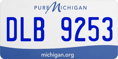MI license plate DLB9253