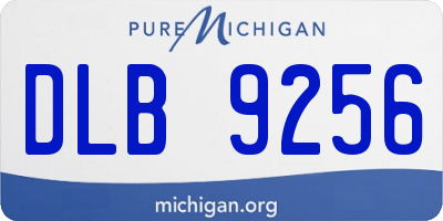 MI license plate DLB9256