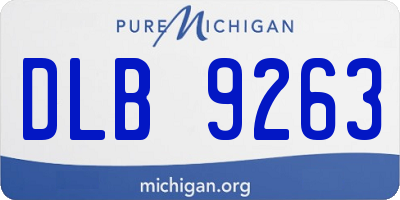 MI license plate DLB9263