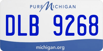 MI license plate DLB9268