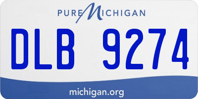 MI license plate DLB9274