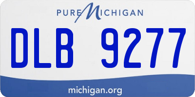 MI license plate DLB9277