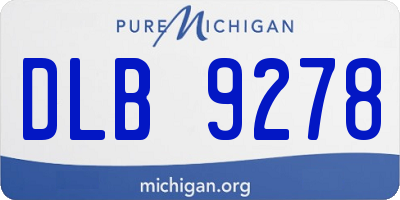 MI license plate DLB9278