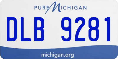 MI license plate DLB9281