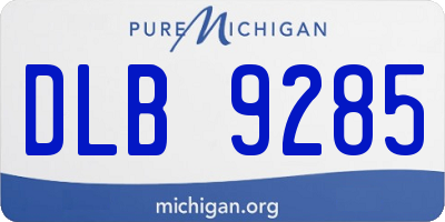 MI license plate DLB9285