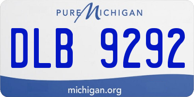 MI license plate DLB9292