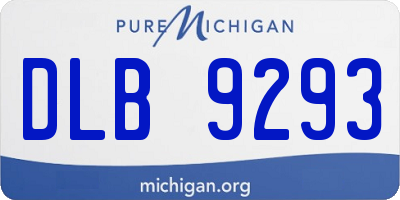 MI license plate DLB9293
