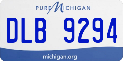 MI license plate DLB9294