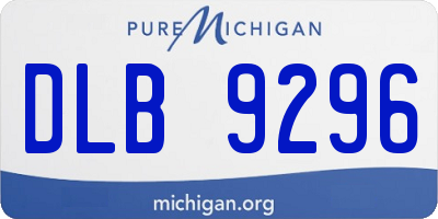 MI license plate DLB9296