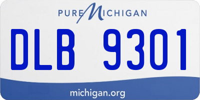MI license plate DLB9301