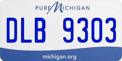 MI license plate DLB9303