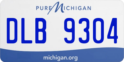 MI license plate DLB9304