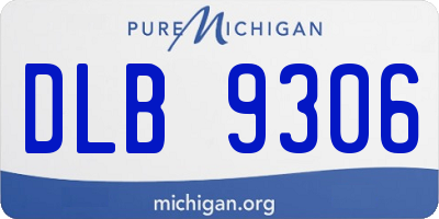 MI license plate DLB9306