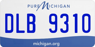 MI license plate DLB9310