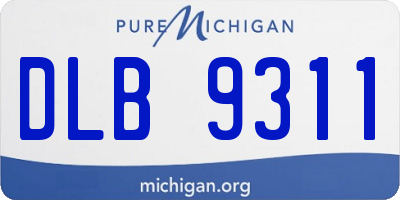 MI license plate DLB9311