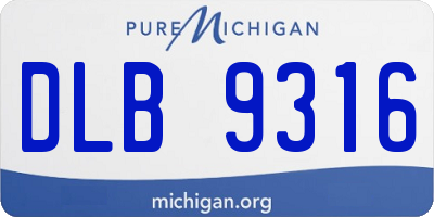 MI license plate DLB9316