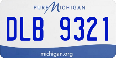 MI license plate DLB9321