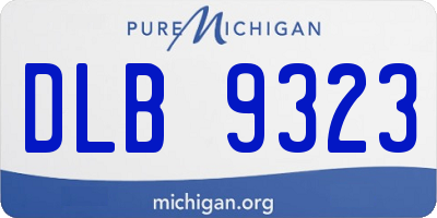 MI license plate DLB9323