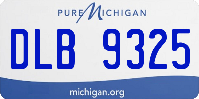 MI license plate DLB9325