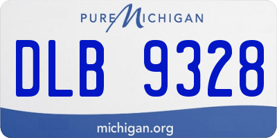 MI license plate DLB9328
