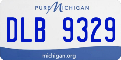 MI license plate DLB9329