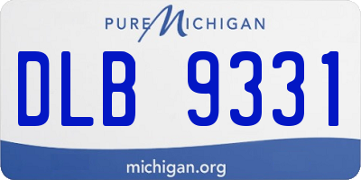 MI license plate DLB9331