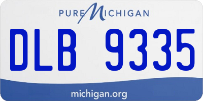 MI license plate DLB9335