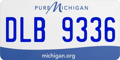 MI license plate DLB9336