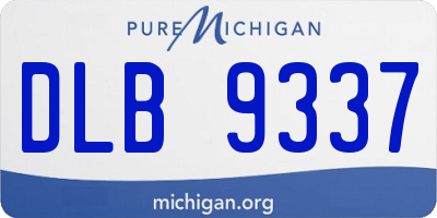 MI license plate DLB9337