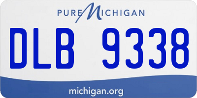 MI license plate DLB9338