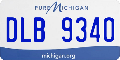MI license plate DLB9340
