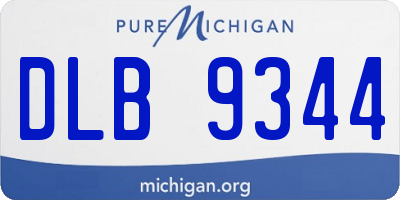 MI license plate DLB9344
