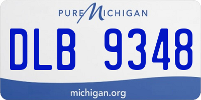MI license plate DLB9348