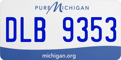 MI license plate DLB9353