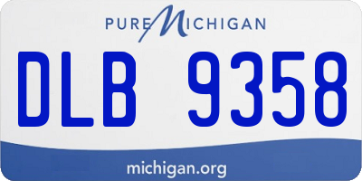 MI license plate DLB9358