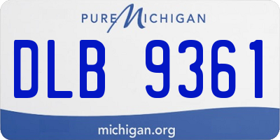 MI license plate DLB9361