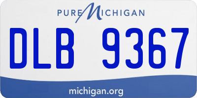 MI license plate DLB9367