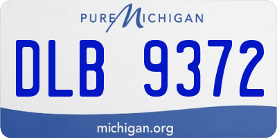 MI license plate DLB9372