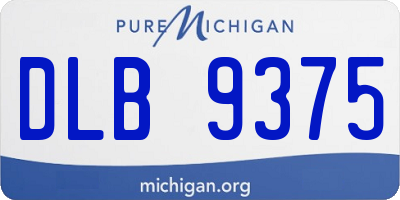 MI license plate DLB9375