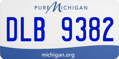 MI license plate DLB9382