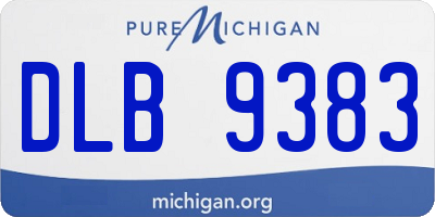 MI license plate DLB9383