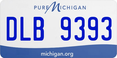MI license plate DLB9393
