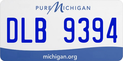 MI license plate DLB9394