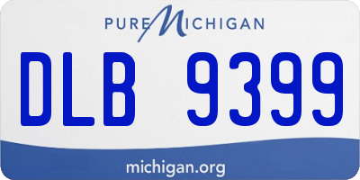 MI license plate DLB9399