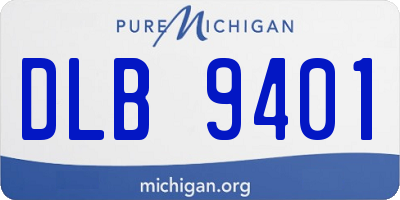 MI license plate DLB9401