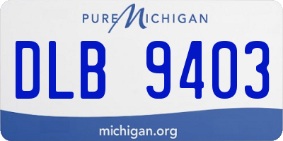 MI license plate DLB9403