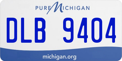 MI license plate DLB9404